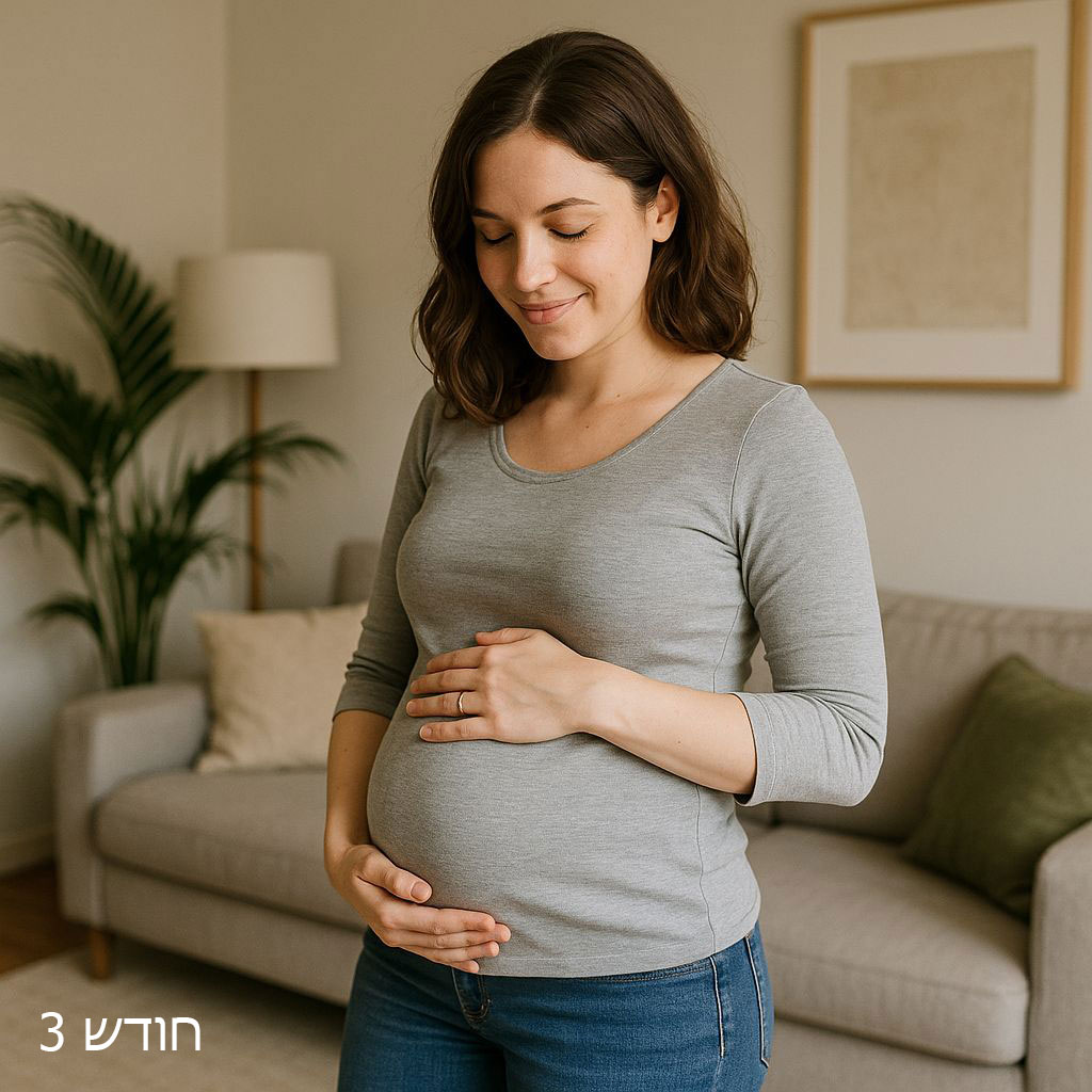 בטן הריון שבוע 11-15 (חודש שלישי)