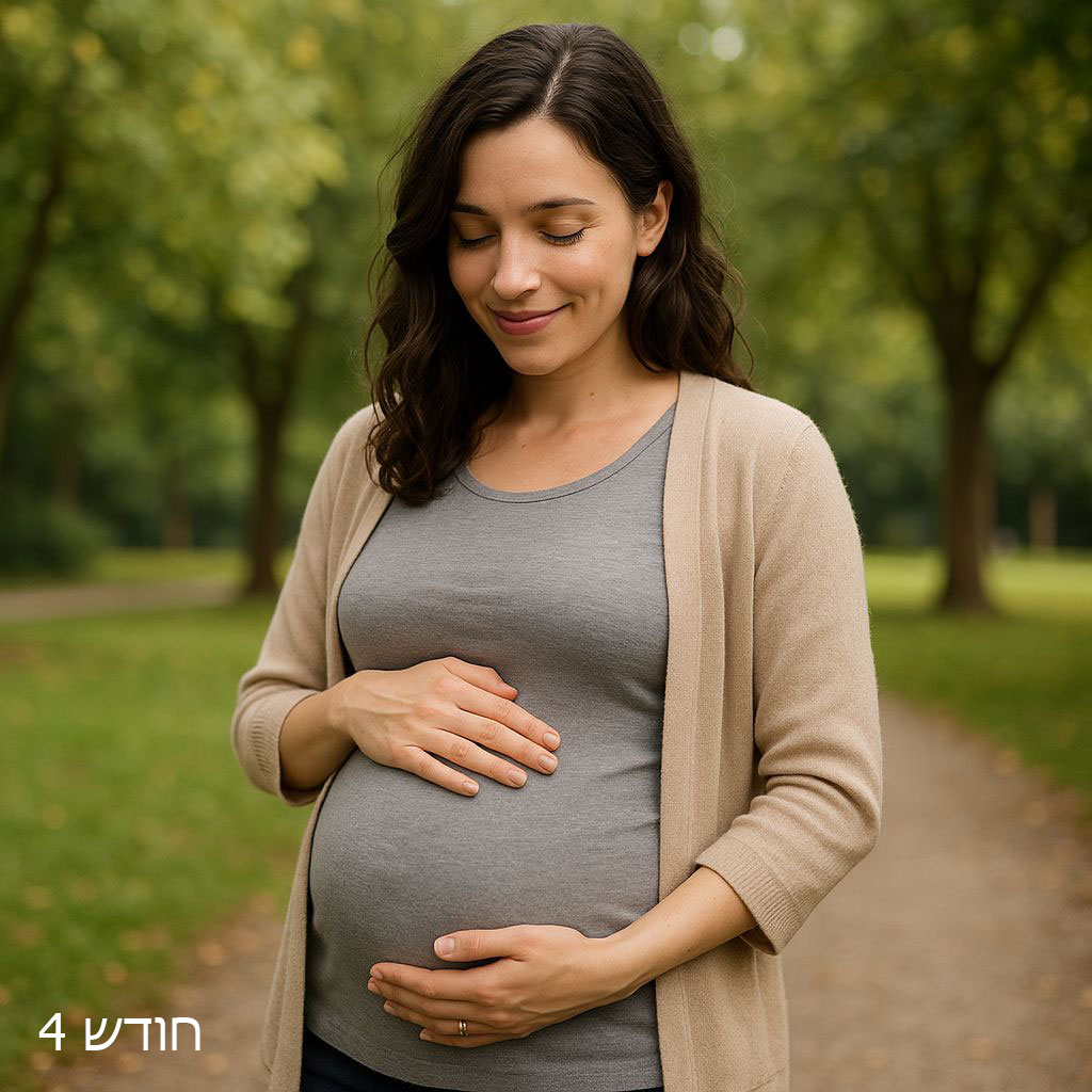בטן הריון שבוע 16-19 (חודש 4)