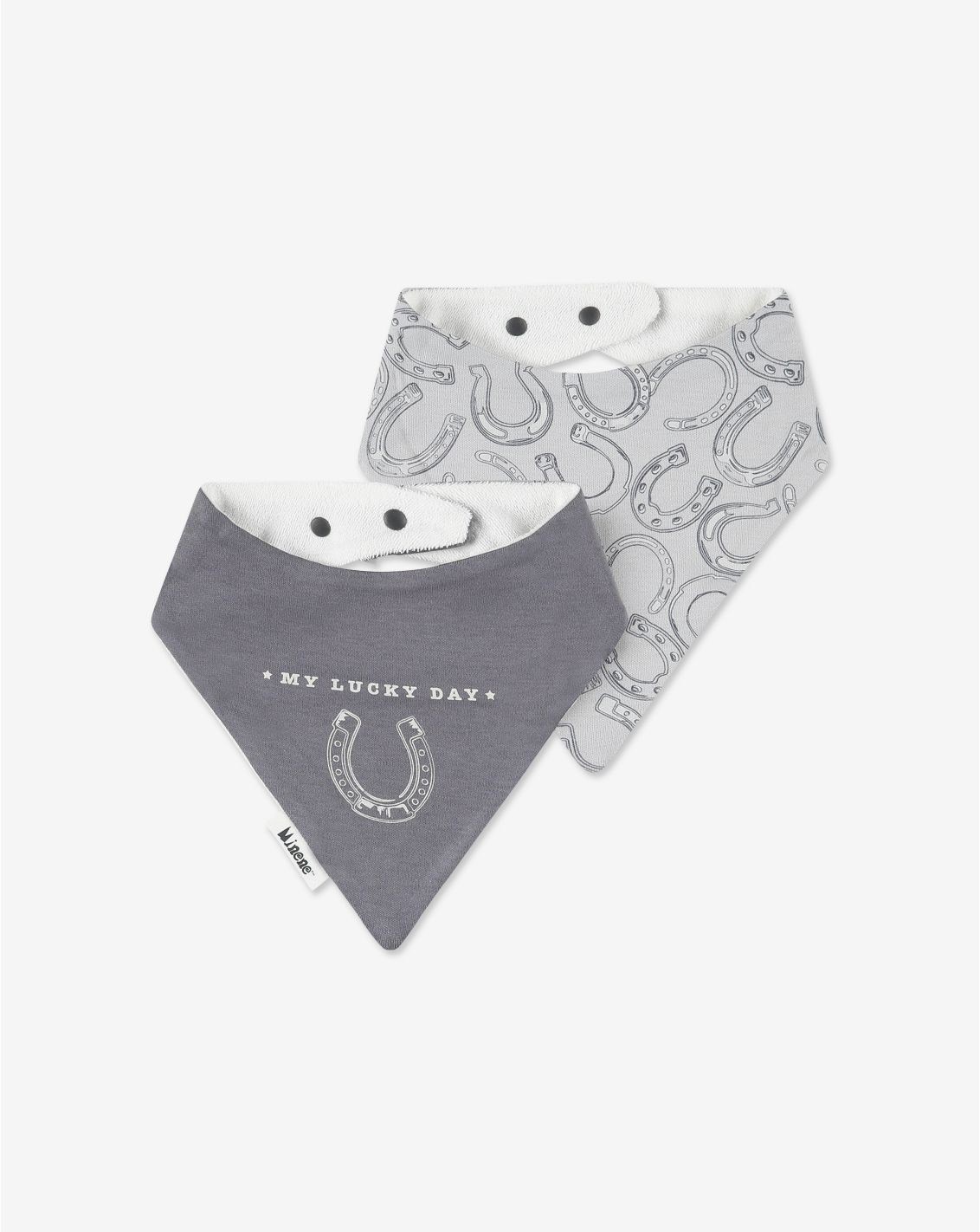  זוג סינרי בנדנה כחול אפור פרסה